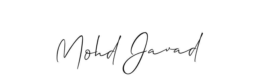 The best way (Allison_Script) to make a short signature is to pick only two or three words in your name. The name Mohd Javad include a total of six letters. For converting this name. Mohd Javad signature style 2 images and pictures png