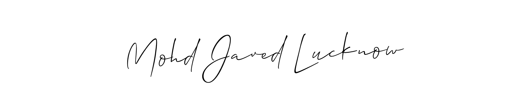 Use a signature maker to create a handwritten signature online. With this signature software, you can design (Allison_Script) your own signature for name Mohd Javed Lucknow. Mohd Javed Lucknow signature style 2 images and pictures png