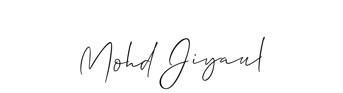 Use a signature maker to create a handwritten signature online. With this signature software, you can design (Allison_Script) your own signature for name Mohd Jiyaul. Mohd Jiyaul signature style 2 images and pictures png