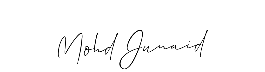 Use a signature maker to create a handwritten signature online. With this signature software, you can design (Allison_Script) your own signature for name Mohd Junaid. Mohd Junaid signature style 2 images and pictures png