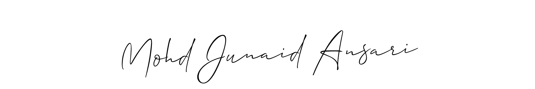 How to make Mohd Junaid Ansari signature? Allison_Script is a professional autograph style. Create handwritten signature for Mohd Junaid Ansari name. Mohd Junaid Ansari signature style 2 images and pictures png