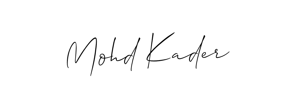if you are searching for the best signature style for your name Mohd Kader. so please give up your signature search. here we have designed multiple signature styles  using Allison_Script. Mohd Kader signature style 2 images and pictures png