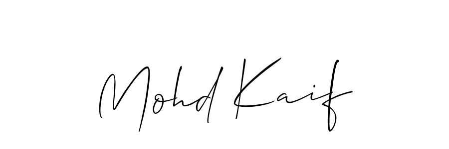 The best way (Allison_Script) to make a short signature is to pick only two or three words in your name. The name Mohd Kaif include a total of six letters. For converting this name. Mohd Kaif signature style 2 images and pictures png