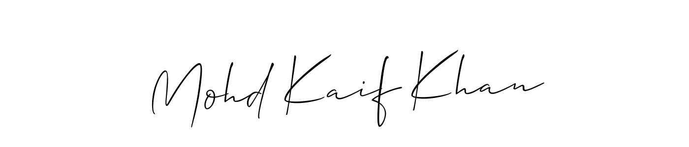 Also You can easily find your signature by using the search form. We will create Mohd Kaif Khan name handwritten signature images for you free of cost using Allison_Script sign style. Mohd Kaif Khan signature style 2 images and pictures png
