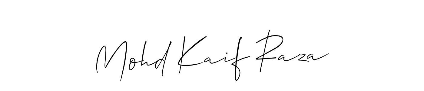 It looks lik you need a new signature style for name Mohd Kaif Raza. Design unique handwritten (Allison_Script) signature with our free signature maker in just a few clicks. Mohd Kaif Raza signature style 2 images and pictures png