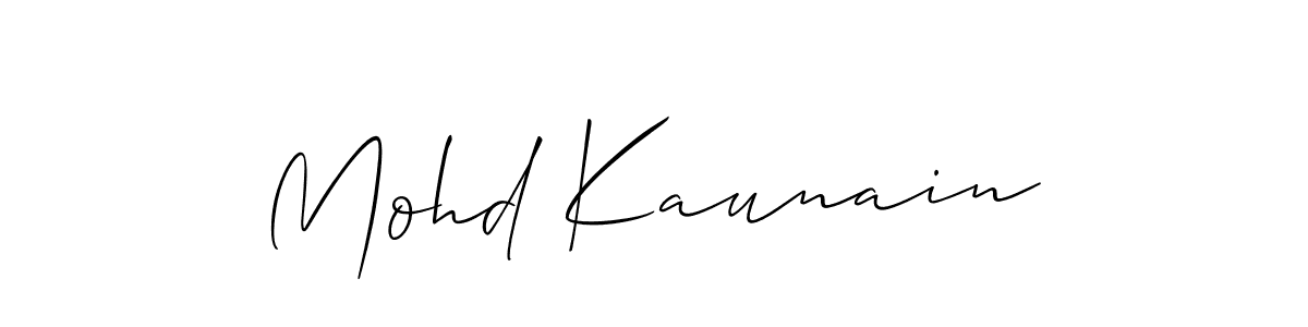 It looks lik you need a new signature style for name Mohd Kaunain. Design unique handwritten (Allison_Script) signature with our free signature maker in just a few clicks. Mohd Kaunain signature style 2 images and pictures png