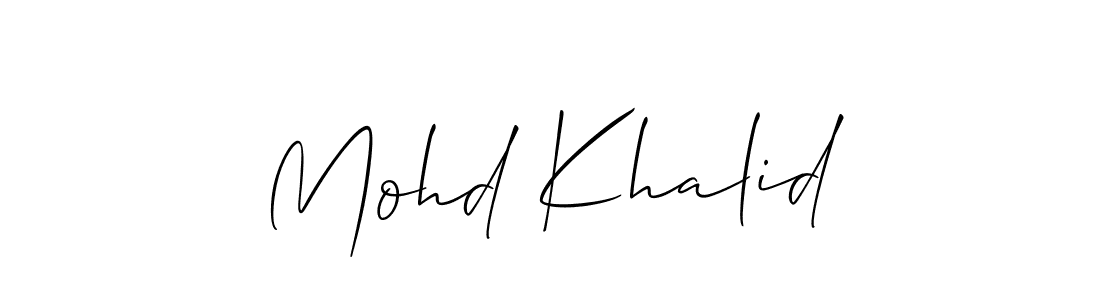 Similarly Allison_Script is the best handwritten signature design. Signature creator online .You can use it as an online autograph creator for name Mohd Khalid. Mohd Khalid signature style 2 images and pictures png