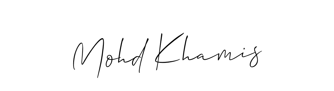 Mohd Khamis stylish signature style. Best Handwritten Sign (Allison_Script) for my name. Handwritten Signature Collection Ideas for my name Mohd Khamis. Mohd Khamis signature style 2 images and pictures png
