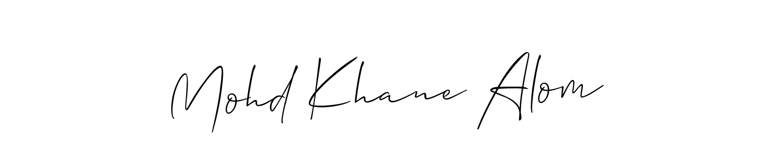 Allison_Script is a professional signature style that is perfect for those who want to add a touch of class to their signature. It is also a great choice for those who want to make their signature more unique. Get Mohd Khane Alom name to fancy signature for free. Mohd Khane Alom signature style 2 images and pictures png