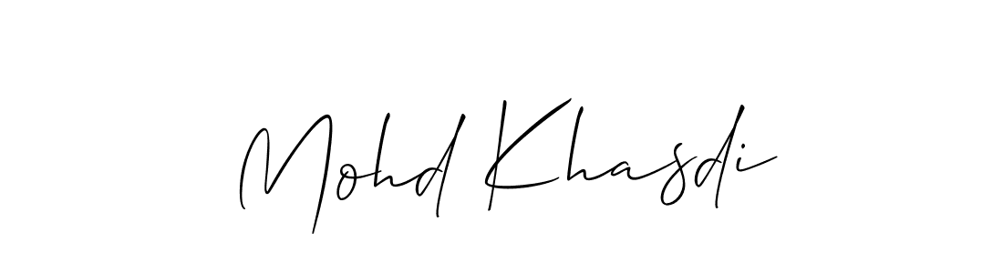 Make a beautiful signature design for name Mohd Khasdi. Use this online signature maker to create a handwritten signature for free. Mohd Khasdi signature style 2 images and pictures png