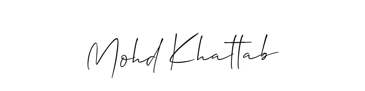 How to make Mohd Khattab name signature. Use Allison_Script style for creating short signs online. This is the latest handwritten sign. Mohd Khattab signature style 2 images and pictures png