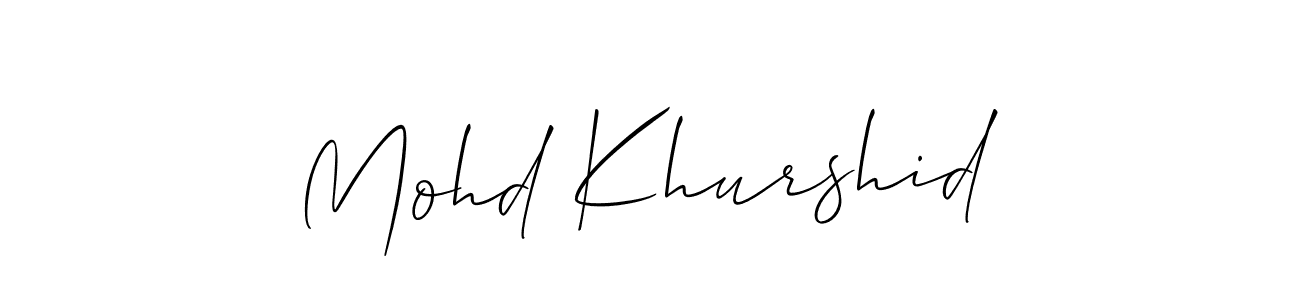 You should practise on your own different ways (Allison_Script) to write your name (Mohd Khurshid) in signature. don't let someone else do it for you. Mohd Khurshid signature style 2 images and pictures png