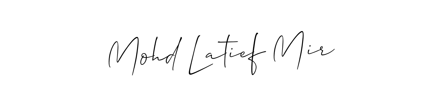 It looks lik you need a new signature style for name Mohd Latief Mir. Design unique handwritten (Allison_Script) signature with our free signature maker in just a few clicks. Mohd Latief Mir signature style 2 images and pictures png