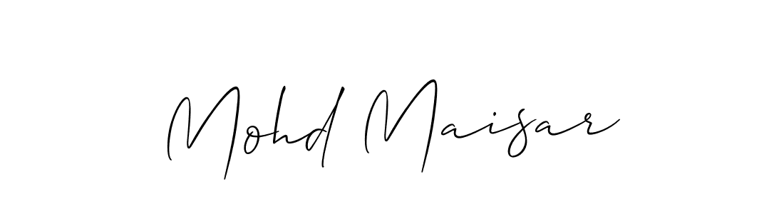 How to make Mohd Maisar name signature. Use Allison_Script style for creating short signs online. This is the latest handwritten sign. Mohd Maisar signature style 2 images and pictures png