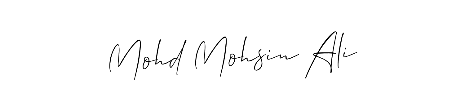Similarly Allison_Script is the best handwritten signature design. Signature creator online .You can use it as an online autograph creator for name Mohd Mohsin Ali. Mohd Mohsin Ali signature style 2 images and pictures png