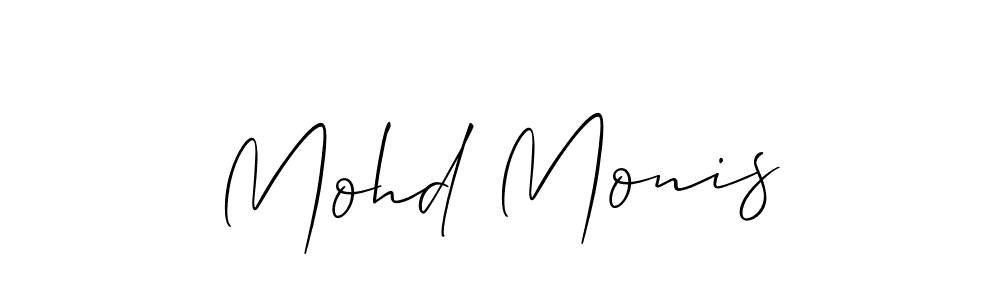 Also we have Mohd Monis name is the best signature style. Create professional handwritten signature collection using Allison_Script autograph style. Mohd Monis signature style 2 images and pictures png