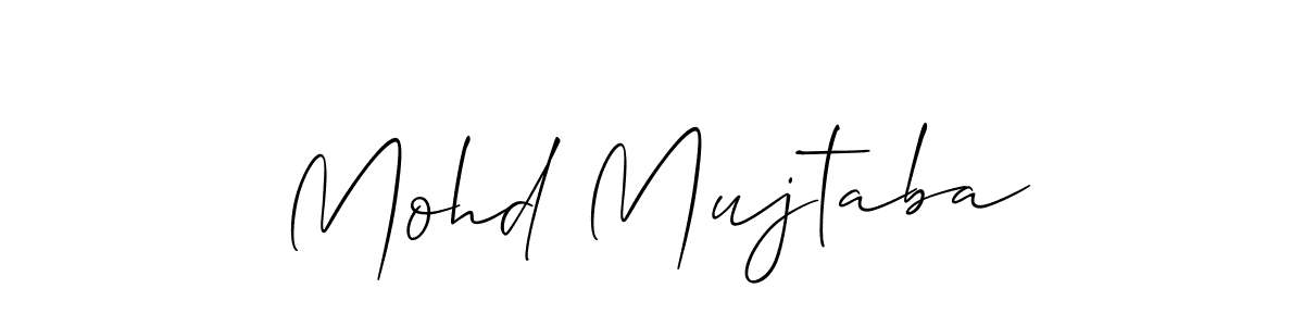 It looks lik you need a new signature style for name Mohd Mujtaba. Design unique handwritten (Allison_Script) signature with our free signature maker in just a few clicks. Mohd Mujtaba signature style 2 images and pictures png