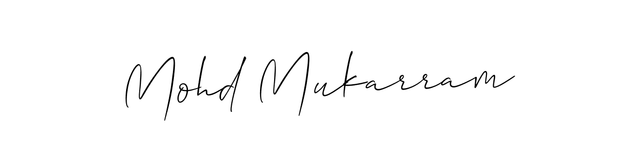 Also we have Mohd Mukarram name is the best signature style. Create professional handwritten signature collection using Allison_Script autograph style. Mohd Mukarram signature style 2 images and pictures png