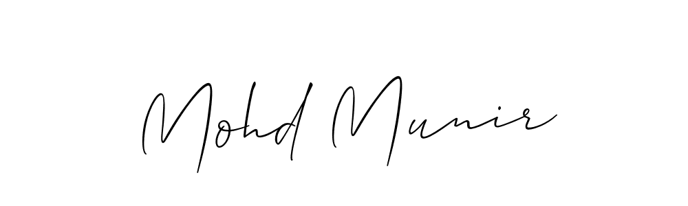 Allison_Script is a professional signature style that is perfect for those who want to add a touch of class to their signature. It is also a great choice for those who want to make their signature more unique. Get Mohd Munir name to fancy signature for free. Mohd Munir signature style 2 images and pictures png