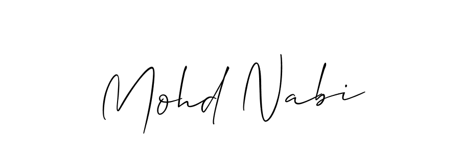 Create a beautiful signature design for name Mohd Nabi. With this signature (Allison_Script) fonts, you can make a handwritten signature for free. Mohd Nabi signature style 2 images and pictures png
