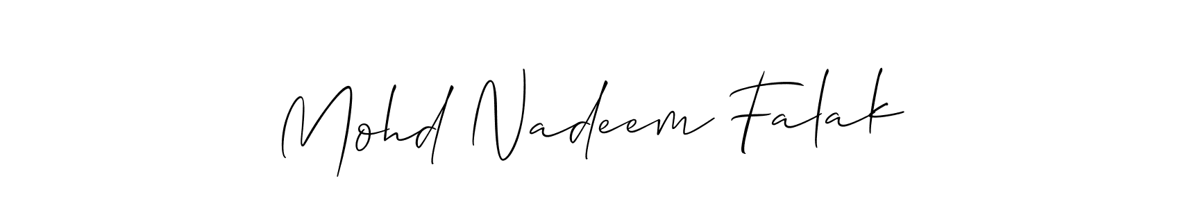 It looks lik you need a new signature style for name Mohd Nadeem Falak. Design unique handwritten (Allison_Script) signature with our free signature maker in just a few clicks. Mohd Nadeem Falak signature style 2 images and pictures png