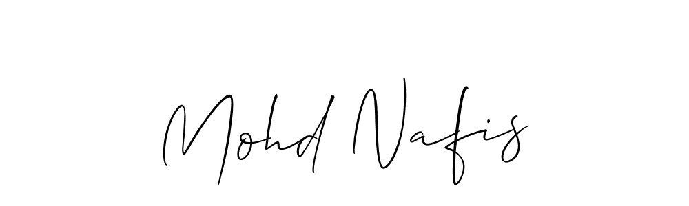 How to make Mohd Nafis name signature. Use Allison_Script style for creating short signs online. This is the latest handwritten sign. Mohd Nafis signature style 2 images and pictures png