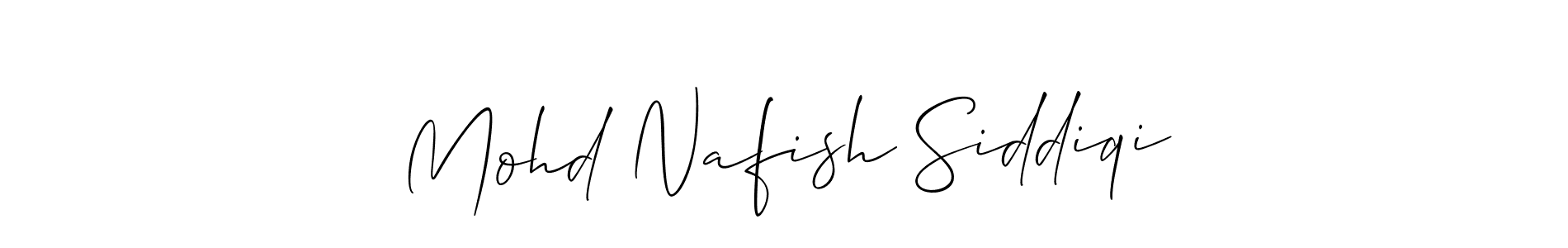 The best way (Allison_Script) to make a short signature is to pick only two or three words in your name. The name Mohd Nafish Siddiqi include a total of six letters. For converting this name. Mohd Nafish Siddiqi signature style 2 images and pictures png