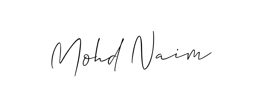 You should practise on your own different ways (Allison_Script) to write your name (Mohd Naim) in signature. don't let someone else do it for you. Mohd Naim signature style 2 images and pictures png
