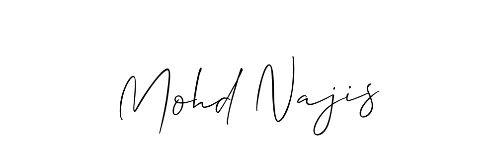 Allison_Script is a professional signature style that is perfect for those who want to add a touch of class to their signature. It is also a great choice for those who want to make their signature more unique. Get Mohd Najis name to fancy signature for free. Mohd Najis signature style 2 images and pictures png