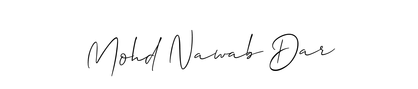 Also You can easily find your signature by using the search form. We will create Mohd Nawab Dar name handwritten signature images for you free of cost using Allison_Script sign style. Mohd Nawab Dar signature style 2 images and pictures png