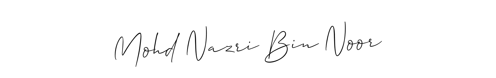 if you are searching for the best signature style for your name Mohd Nazri Bin Noor. so please give up your signature search. here we have designed multiple signature styles  using Allison_Script. Mohd Nazri Bin Noor signature style 2 images and pictures png