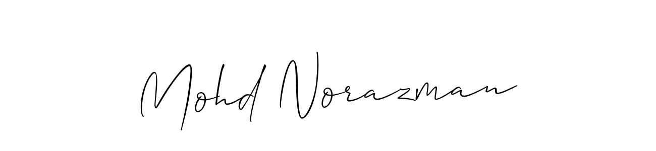 Allison_Script is a professional signature style that is perfect for those who want to add a touch of class to their signature. It is also a great choice for those who want to make their signature more unique. Get Mohd Norazman name to fancy signature for free. Mohd Norazman signature style 2 images and pictures png