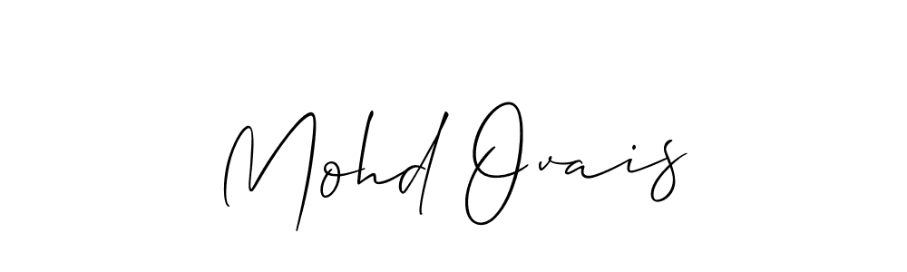 Allison_Script is a professional signature style that is perfect for those who want to add a touch of class to their signature. It is also a great choice for those who want to make their signature more unique. Get Mohd Ovais name to fancy signature for free. Mohd Ovais signature style 2 images and pictures png
