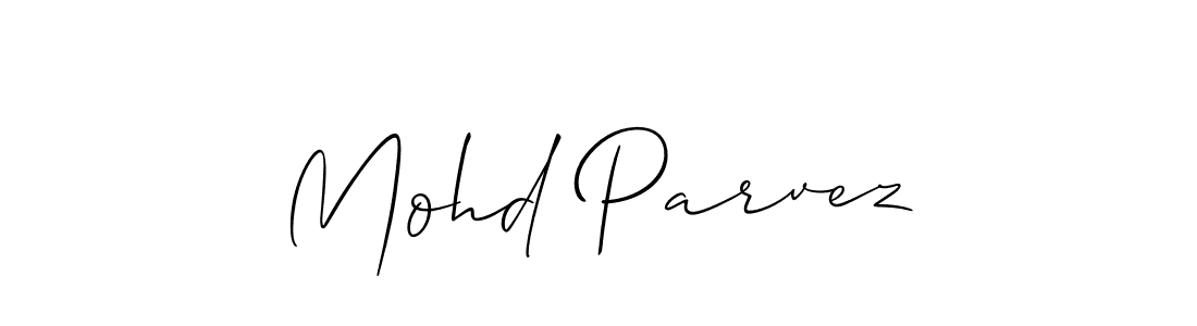 It looks lik you need a new signature style for name Mohd Parvez. Design unique handwritten (Allison_Script) signature with our free signature maker in just a few clicks. Mohd Parvez signature style 2 images and pictures png