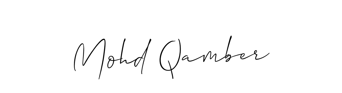 Once you've used our free online signature maker to create your best signature Allison_Script style, it's time to enjoy all of the benefits that Mohd Qamber name signing documents. Mohd Qamber signature style 2 images and pictures png