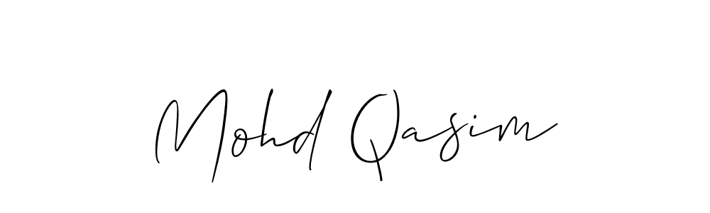 Use a signature maker to create a handwritten signature online. With this signature software, you can design (Allison_Script) your own signature for name Mohd Qasim. Mohd Qasim signature style 2 images and pictures png