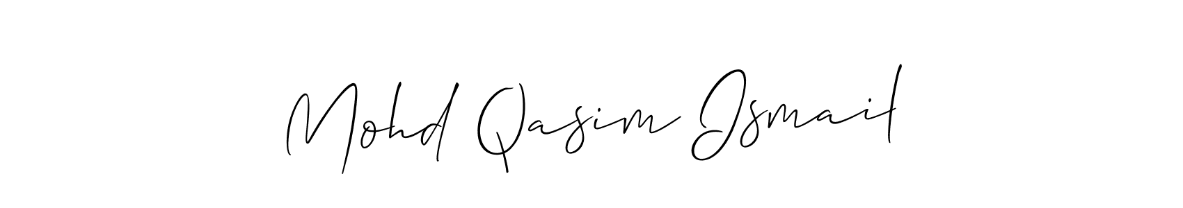 How to make Mohd Qasim Ismail name signature. Use Allison_Script style for creating short signs online. This is the latest handwritten sign. Mohd Qasim Ismail signature style 2 images and pictures png