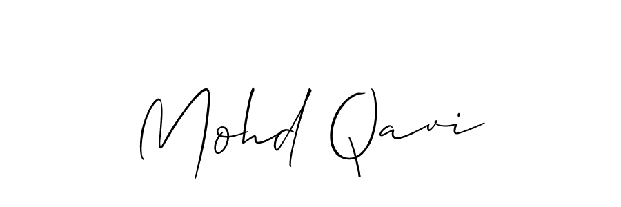 Also we have Mohd Qavi name is the best signature style. Create professional handwritten signature collection using Allison_Script autograph style. Mohd Qavi signature style 2 images and pictures png