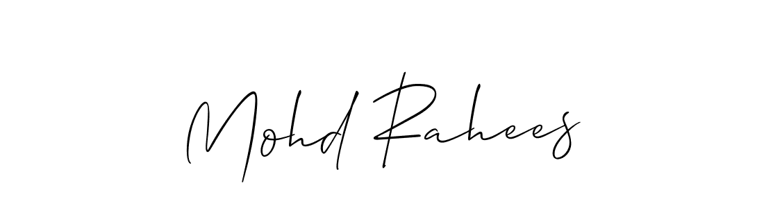 Create a beautiful signature design for name Mohd Rahees. With this signature (Allison_Script) fonts, you can make a handwritten signature for free. Mohd Rahees signature style 2 images and pictures png