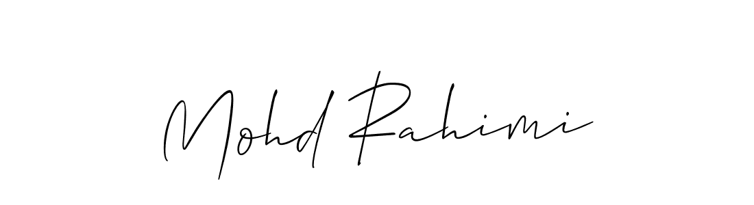 Design your own signature with our free online signature maker. With this signature software, you can create a handwritten (Allison_Script) signature for name Mohd Rahimi. Mohd Rahimi signature style 2 images and pictures png