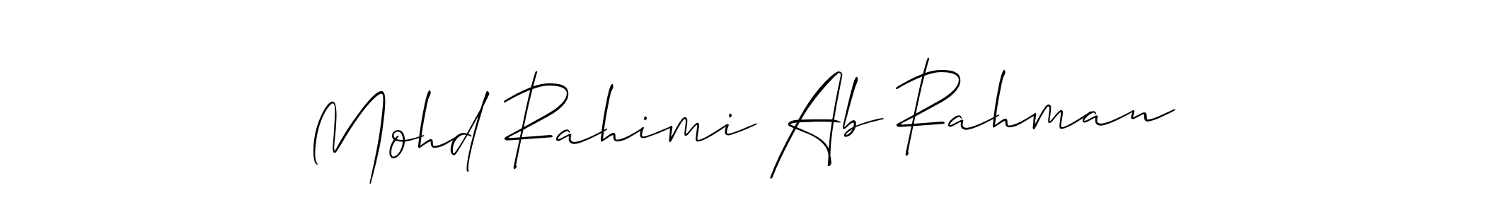 Create a beautiful signature design for name Mohd Rahimi Ab Rahman. With this signature (Allison_Script) fonts, you can make a handwritten signature for free. Mohd Rahimi Ab Rahman signature style 2 images and pictures png