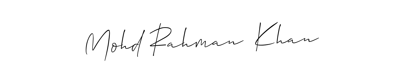 Mohd Rahman  Khan stylish signature style. Best Handwritten Sign (Allison_Script) for my name. Handwritten Signature Collection Ideas for my name Mohd Rahman  Khan. Mohd Rahman  Khan signature style 2 images and pictures png