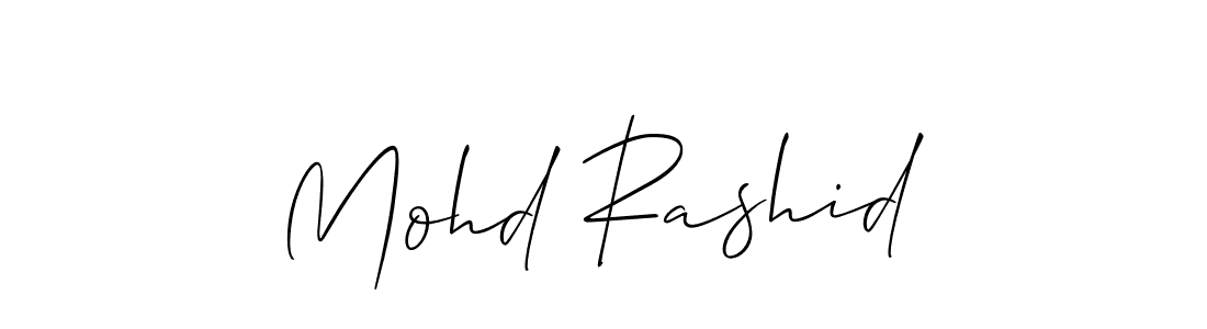 Make a beautiful signature design for name Mohd Rashid. With this signature (Allison_Script) style, you can create a handwritten signature for free. Mohd Rashid signature style 2 images and pictures png