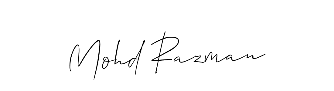 Also we have Mohd Razman name is the best signature style. Create professional handwritten signature collection using Allison_Script autograph style. Mohd Razman signature style 2 images and pictures png