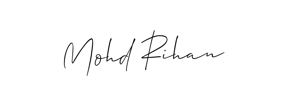 How to make Mohd Rihan signature? Allison_Script is a professional autograph style. Create handwritten signature for Mohd Rihan name. Mohd Rihan signature style 2 images and pictures png