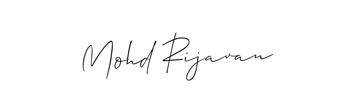 Design your own signature with our free online signature maker. With this signature software, you can create a handwritten (Allison_Script) signature for name Mohd Rijavan. Mohd Rijavan signature style 2 images and pictures png