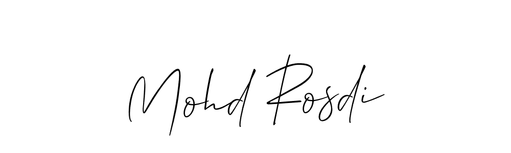 Best and Professional Signature Style for Mohd Rosdi. Allison_Script Best Signature Style Collection. Mohd Rosdi signature style 2 images and pictures png