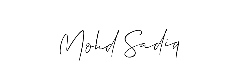 Make a short Mohd Sadiq signature style. Manage your documents anywhere anytime using Allison_Script. Create and add eSignatures, submit forms, share and send files easily. Mohd Sadiq signature style 2 images and pictures png