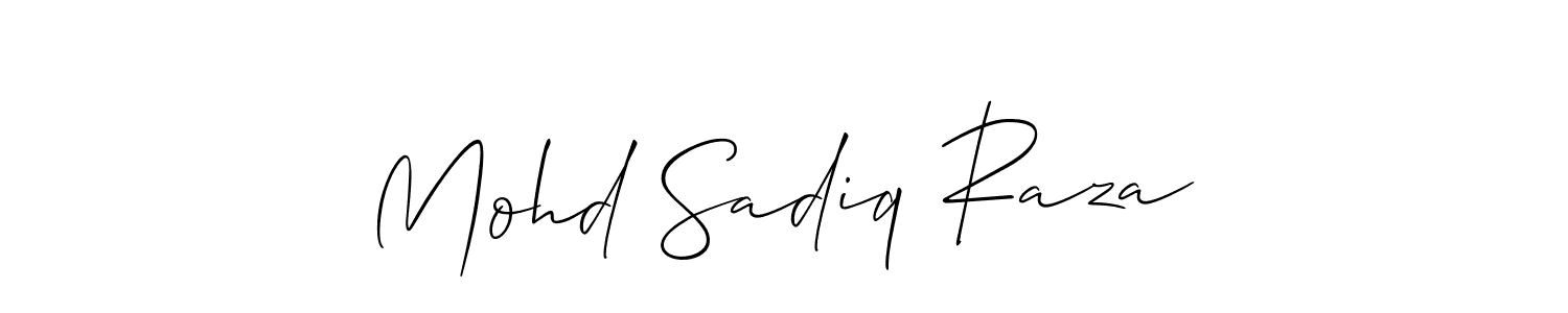 Similarly Allison_Script is the best handwritten signature design. Signature creator online .You can use it as an online autograph creator for name Mohd Sadiq Raza. Mohd Sadiq Raza signature style 2 images and pictures png