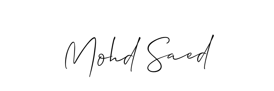 Mohd Saed stylish signature style. Best Handwritten Sign (Allison_Script) for my name. Handwritten Signature Collection Ideas for my name Mohd Saed. Mohd Saed signature style 2 images and pictures png